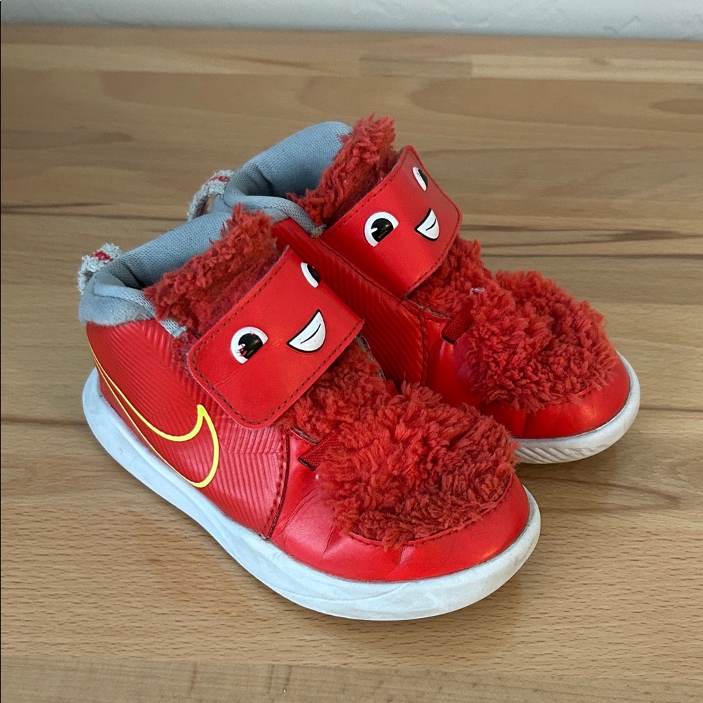 Nike Red Character Fuzzy Toddler Sneakers
